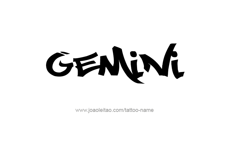 Tattoo Design Horoscope Name Gemini