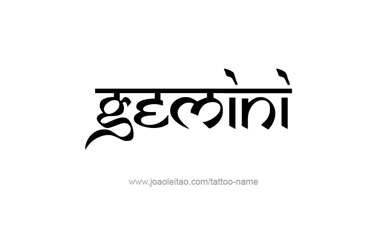 Tattoo Design Horoscope Name Gemini