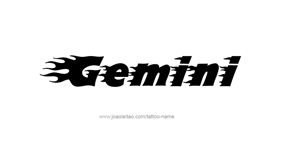 Tattoo Design Horoscope Name Gemini