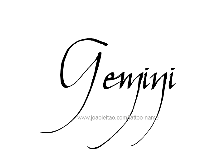 Tattoo Design Horoscope Name Gemini