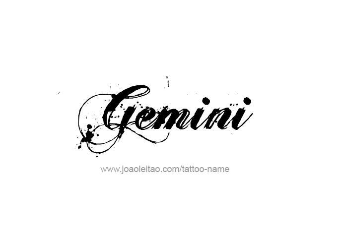 Tattoo Design Horoscope Name Gemini