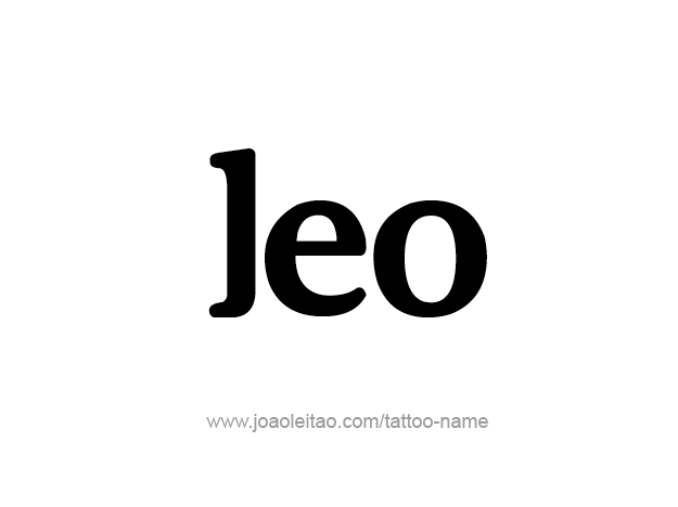 Tattoo Design Horoscope Name Leo