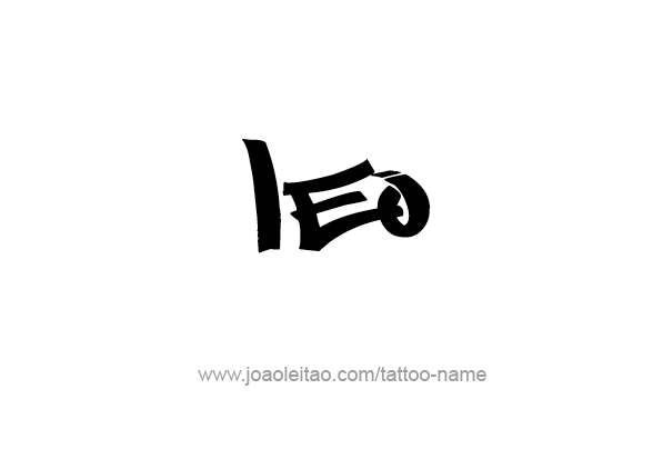 Tattoo Design Horoscope Name Leo