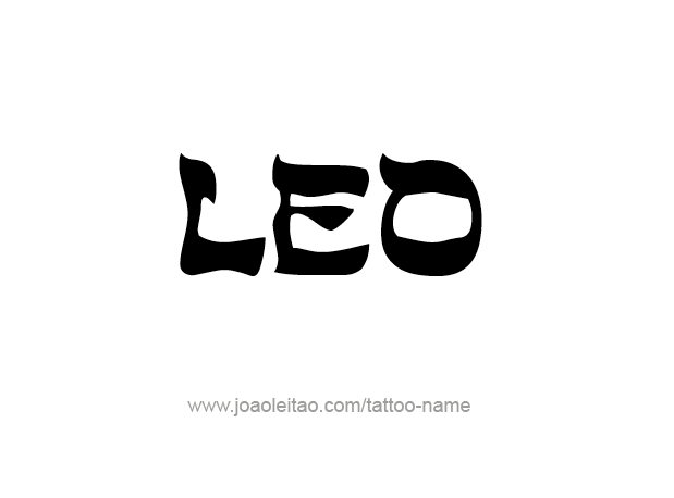 Tattoo Design Horoscope Name Leo