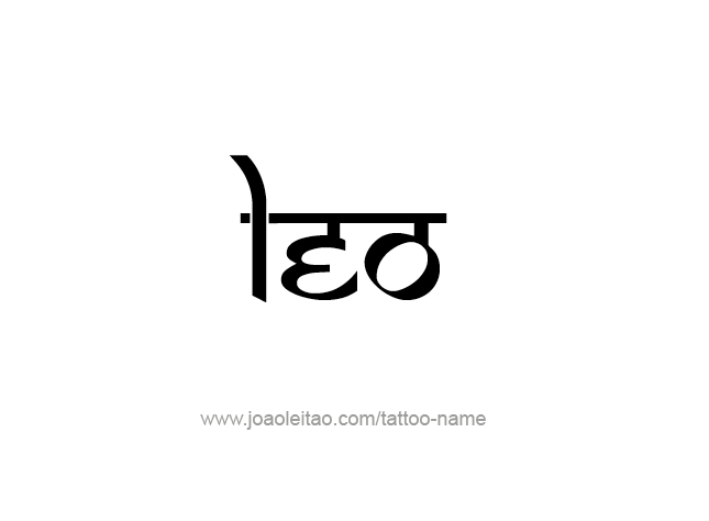 Tattoo Design Horoscope Name Leo