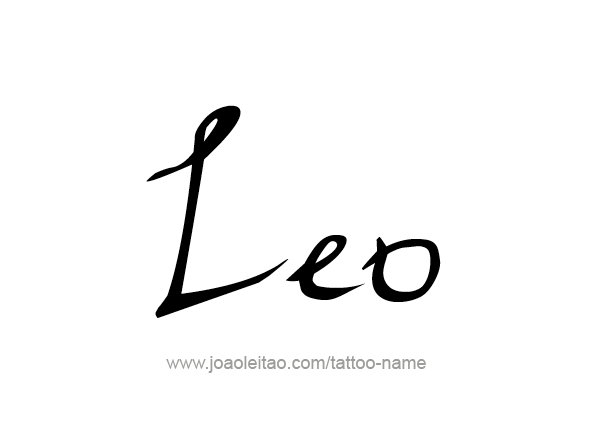 Tattoo Design Horoscope Name Leo