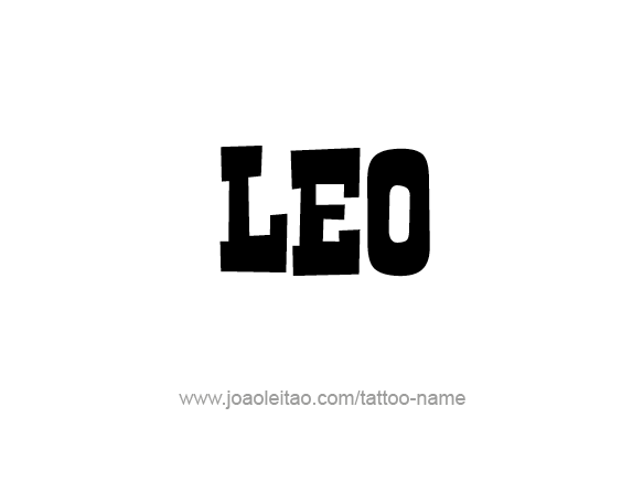 Tattoo Design Horoscope Name Leo