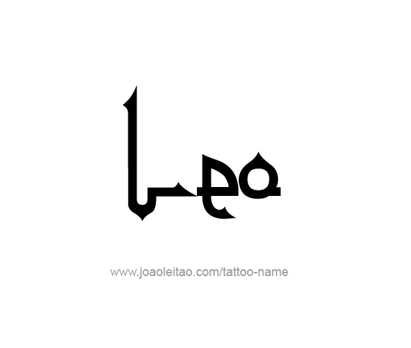 Tattoo Design Horoscope Name Leo