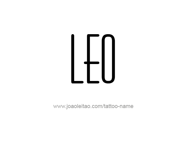 Tattoo Design Horoscope Name Leo