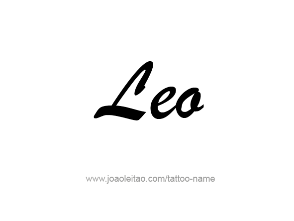 Tattoo Design Horoscope Name Leo