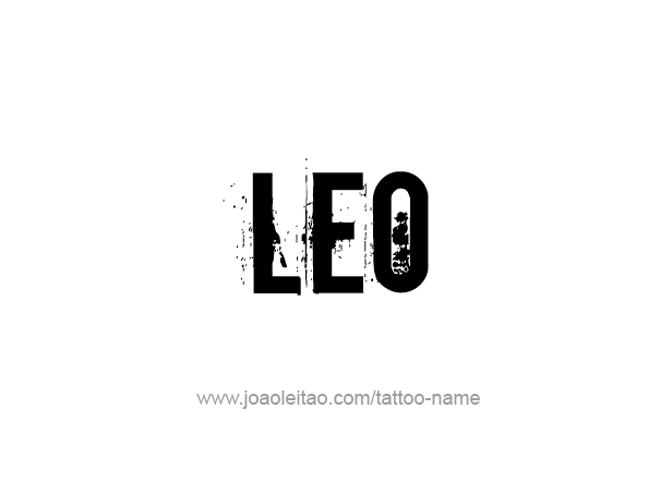 Tattoo Design Horoscope Name Leo