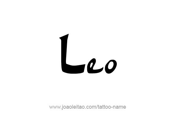Tattoo Design Horoscope Name Leo