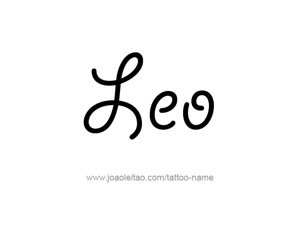 Tattoo Design Horoscope Name Leo