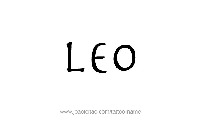 Tattoo Design Horoscope Name Leo