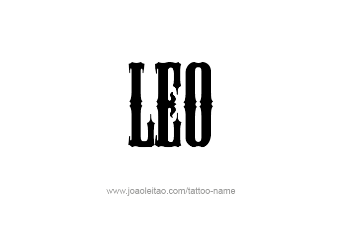 Tattoo Design Horoscope Name Leo