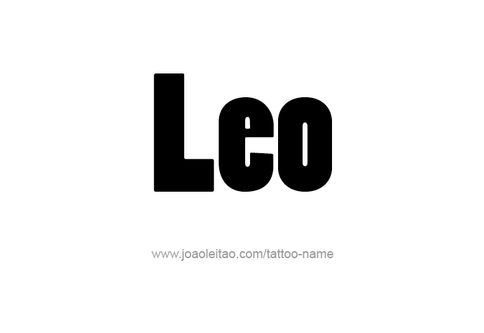 Tattoo Design Horoscope Name Leo