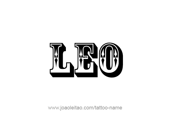 Tattoo Design Horoscope Name Leo