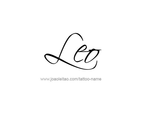 Tattoo Design Horoscope Name Leo