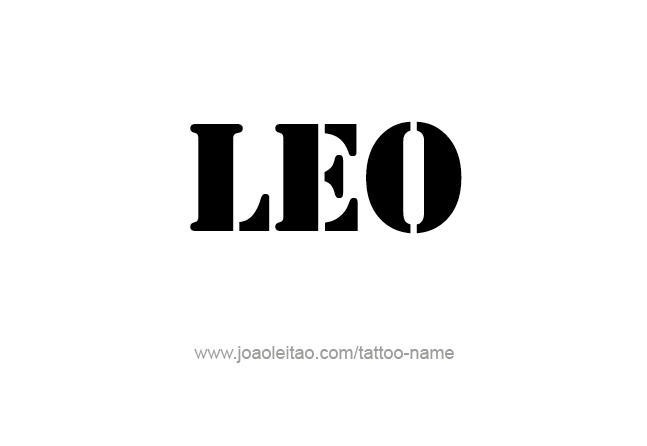 Tattoo Design Horoscope Name Leo