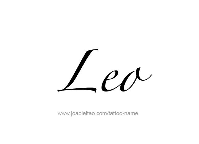 Tattoo Design Horoscope Name Leo