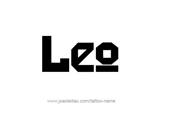 Tattoo Design Horoscope Name Leo