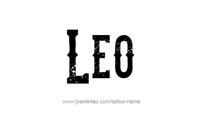 Tattoo Design Horoscope Name Leo