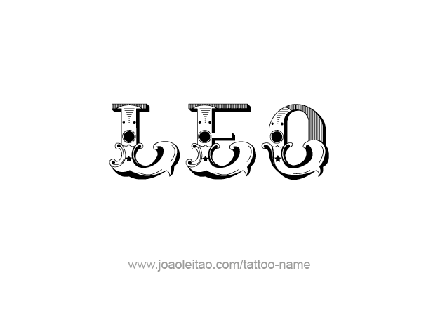 Tattoo Design Horoscope Name Leo