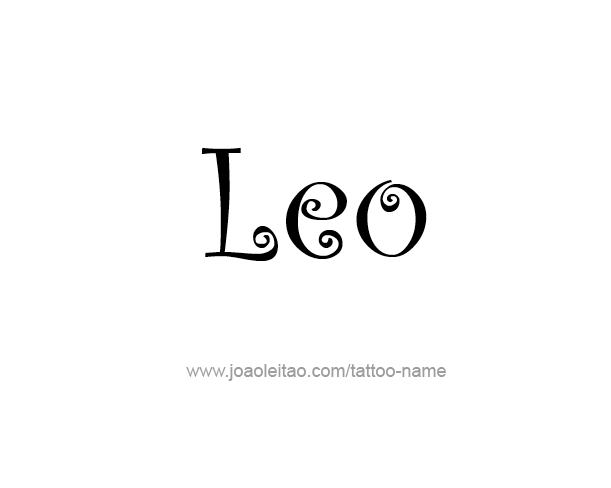 Tattoo Design Horoscope Name Leo