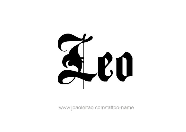 Tattoo Design Horoscope Name Leo