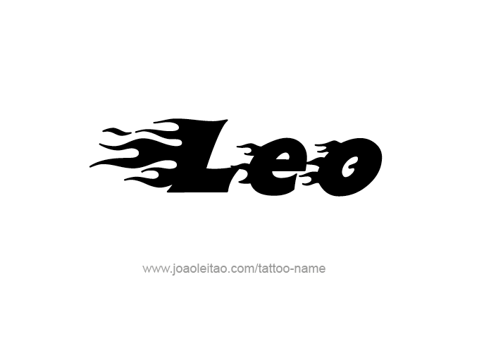 Tattoo Design Horoscope Name Leo