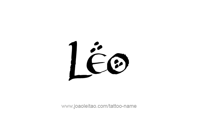 Tattoo Design Horoscope Name Leo