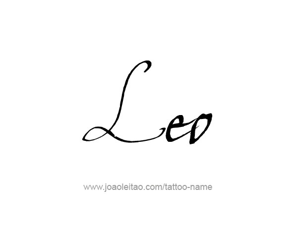 Tattoo Design Horoscope Name Leo