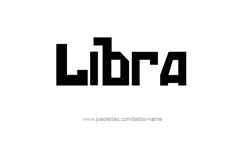 Tattoo Design Horoscope Name Libra