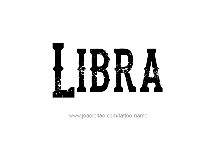 Tattoo Design Horoscope Name Libra