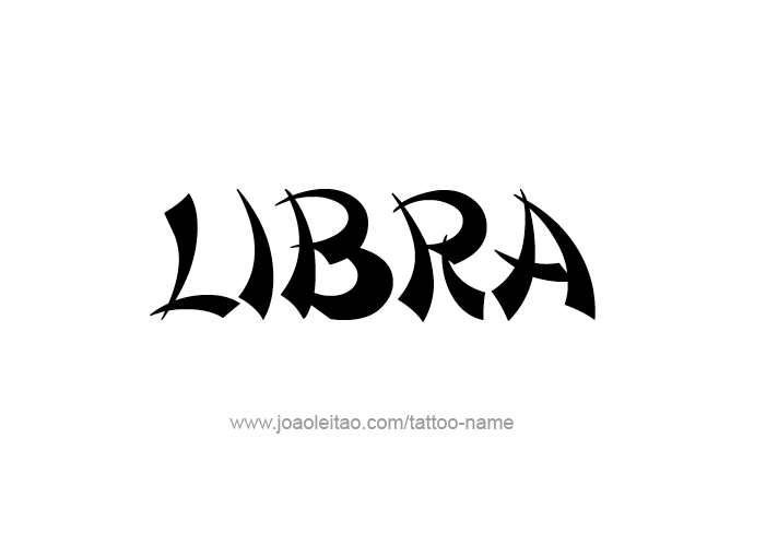 Tattoo Design Horoscope Name Libra