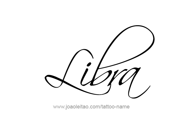 Tattoo Design Horoscope Name Libra