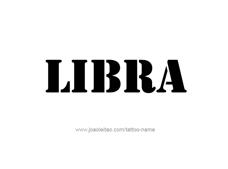 Tattoo Design Horoscope Name Libra