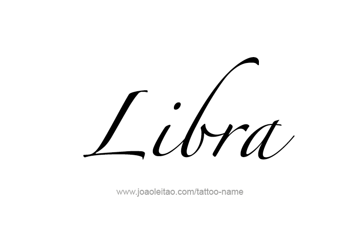 Tattoo Design Horoscope Name Libra