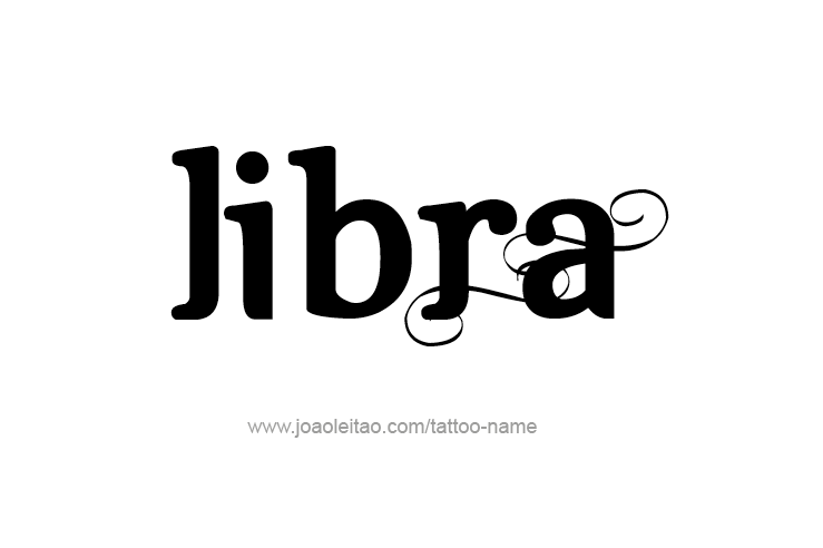 Tattoo Design Horoscope Name Libra