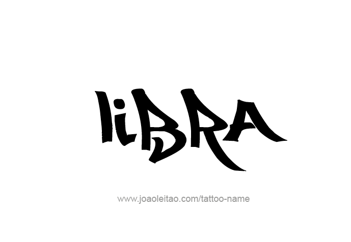 Tattoo Design Horoscope Name Libra