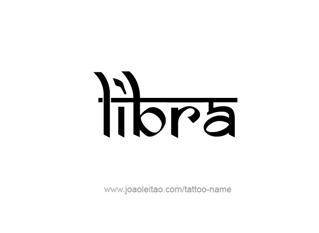 Tattoo Design Horoscope Name Libra