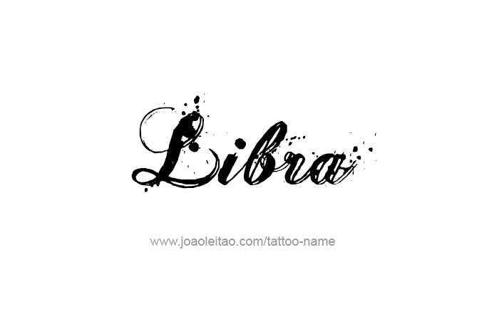 Tattoo Design Horoscope Name Libra