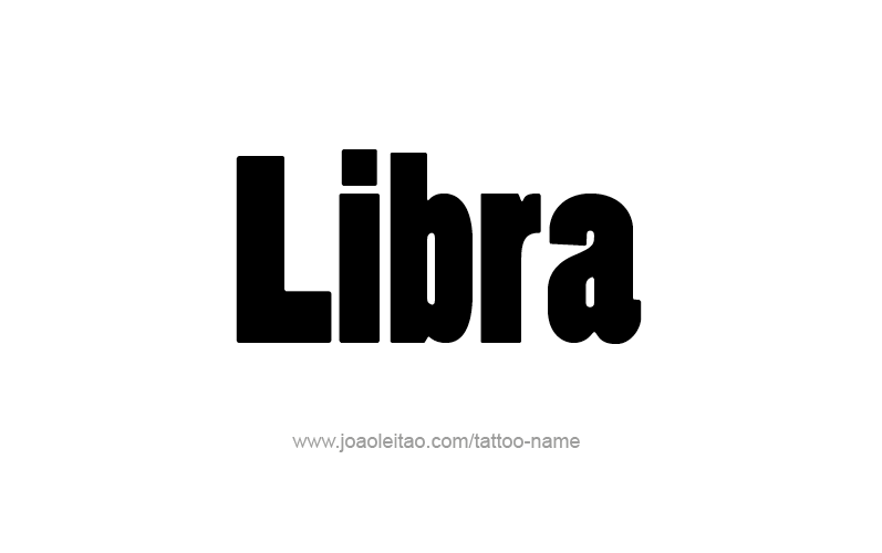 Tattoo Design Horoscope Name Libra