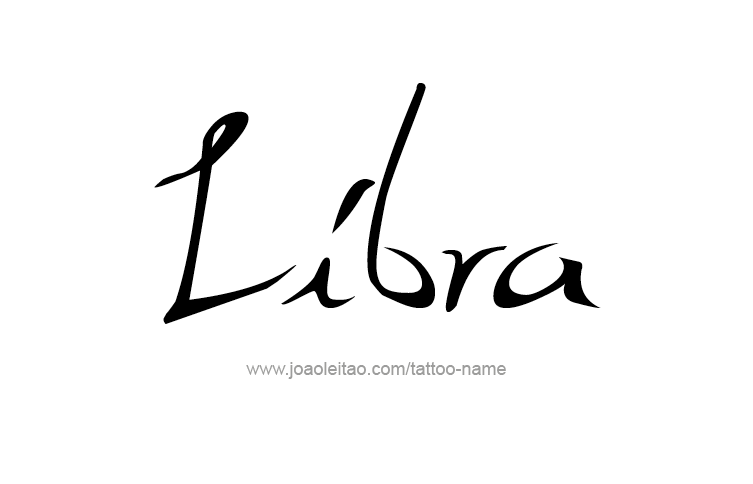 Tattoo Design Horoscope Name Libra