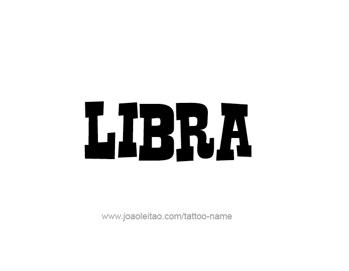 Tattoo Design Horoscope Name Libra