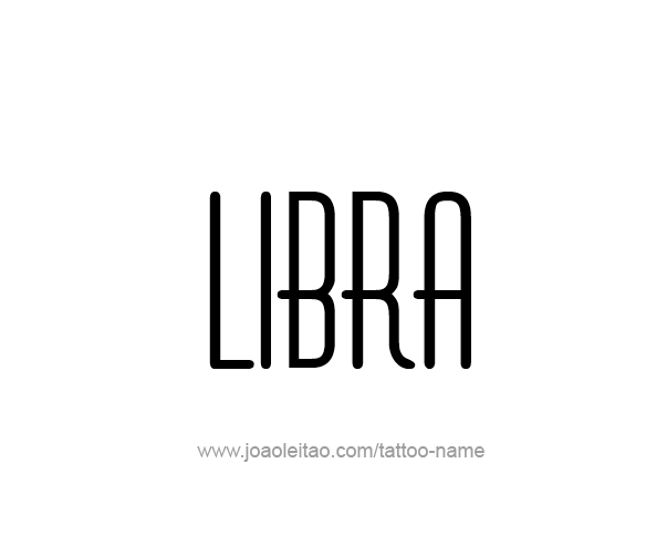 Tattoo Design Horoscope Name Libra
