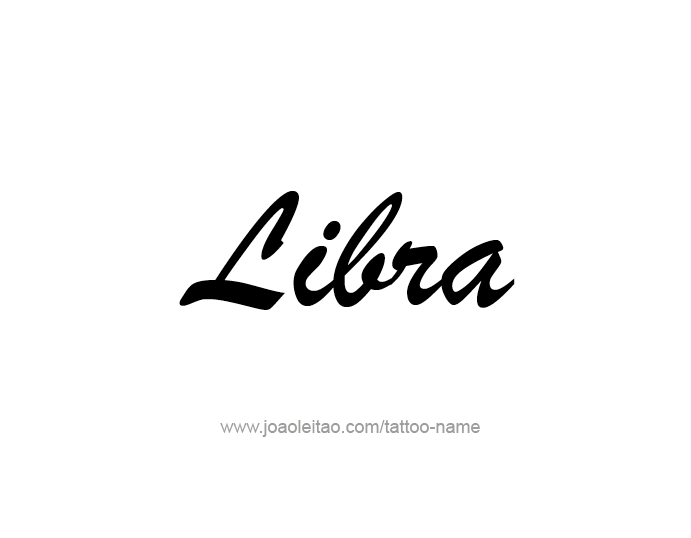 Tattoo Design Horoscope Name Libra