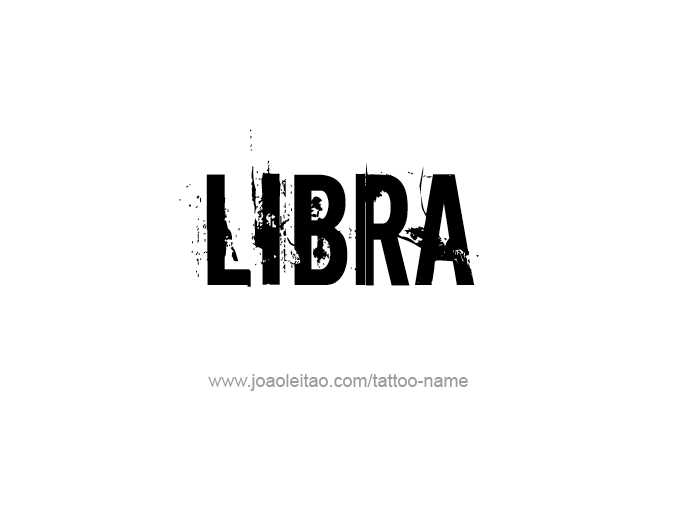 Tattoo Design Horoscope Name Libra