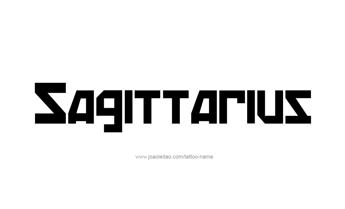 Tattoo Design Horoscope Name Sagittarius