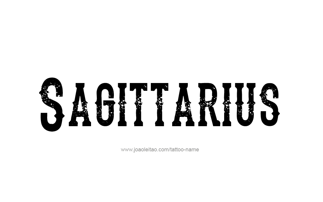 Tattoo Design Horoscope Name Sagittarius